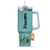 Pokemon Squirtle Coffee 40oz Anime Tumbler Cup With Handle Personalized Anime Accessories