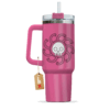 Boa Hancock 40oz Pink Anime Tumbler Cup Handle Printed and Engraved