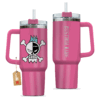 Franky 40oz Pink Anime Tumbler Cup Handle Printed and Engraved