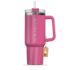 Franky 40oz Pink Anime Tumbler Cup Handle Printed and Engraved