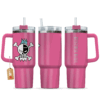 Franky 40oz Pink Anime Tumbler Cup Handle Printed and Engraved