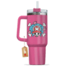 Tony Tony Chopper 40oz Pink Anime Tumbler Cup Handle Printed and Engraved