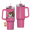 Usopp 40oz Pink Anime Tumbler Cup Handle Printed and Engraved