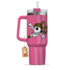 Usopp 40oz Pink Anime Tumbler Cup Handle Printed and Engraved