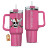 Shanks 40oz Pink Anime Tumbler Cup Handle Printed and Engraved