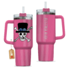 Sabo 40oz Pink Anime Tumbler Cup Handle Printed and Engraved