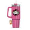 Jinbe 40oz Pink Anime Tumbler Cup Handle Printed and Engraved