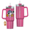 Nami 40oz Pink Anime Tumbler Cup Handle Printed and Engraved