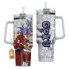 Goku Ultra Instinct Anime 40oz Anime Tumbler Cup With Handle Custom Manga Art Personalized Name