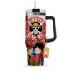 Monkey D. Luffy Personalized Name Coffee 40oz Anime Tumbler Cup With Handle Custom Anime