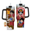 Monkey D. Luffy Personalized Name Coffee 40oz Anime Tumbler Cup With Handle Custom Anime