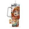 Nami Anime 40oz Anime Tumbler Cup With Handle Custom Manga Art Personalized Name