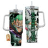 Roronoa Zoro Anime 40oz Anime Tumbler Cup With Handle Custom Manga Art Personalized Name