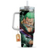 Roronoa Zoro Anime 40oz Anime Tumbler Cup With Handle Custom Manga Art Personalized Name