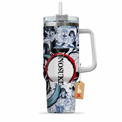 Inosuke Hashibira 40oz Anime Tumbler Cup With Handle Custom Manga Art Personalized Name