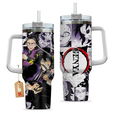 Genya Shinazugawa 40oz Anime Tumbler Cup With Handle Custom Manga Art Personalized Name