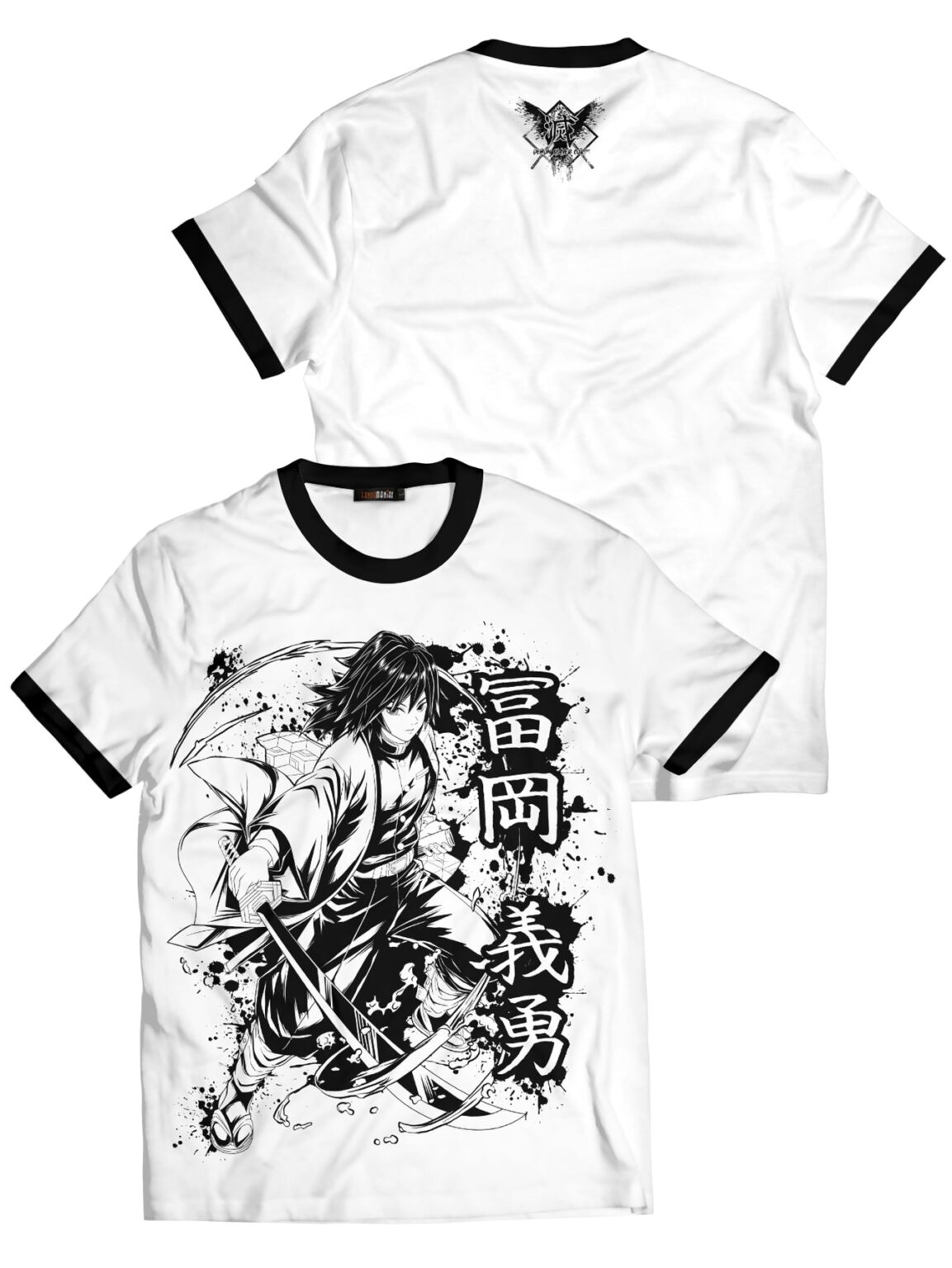 Giyu B&W Demon Slayer Anime Unisex T-Shirt