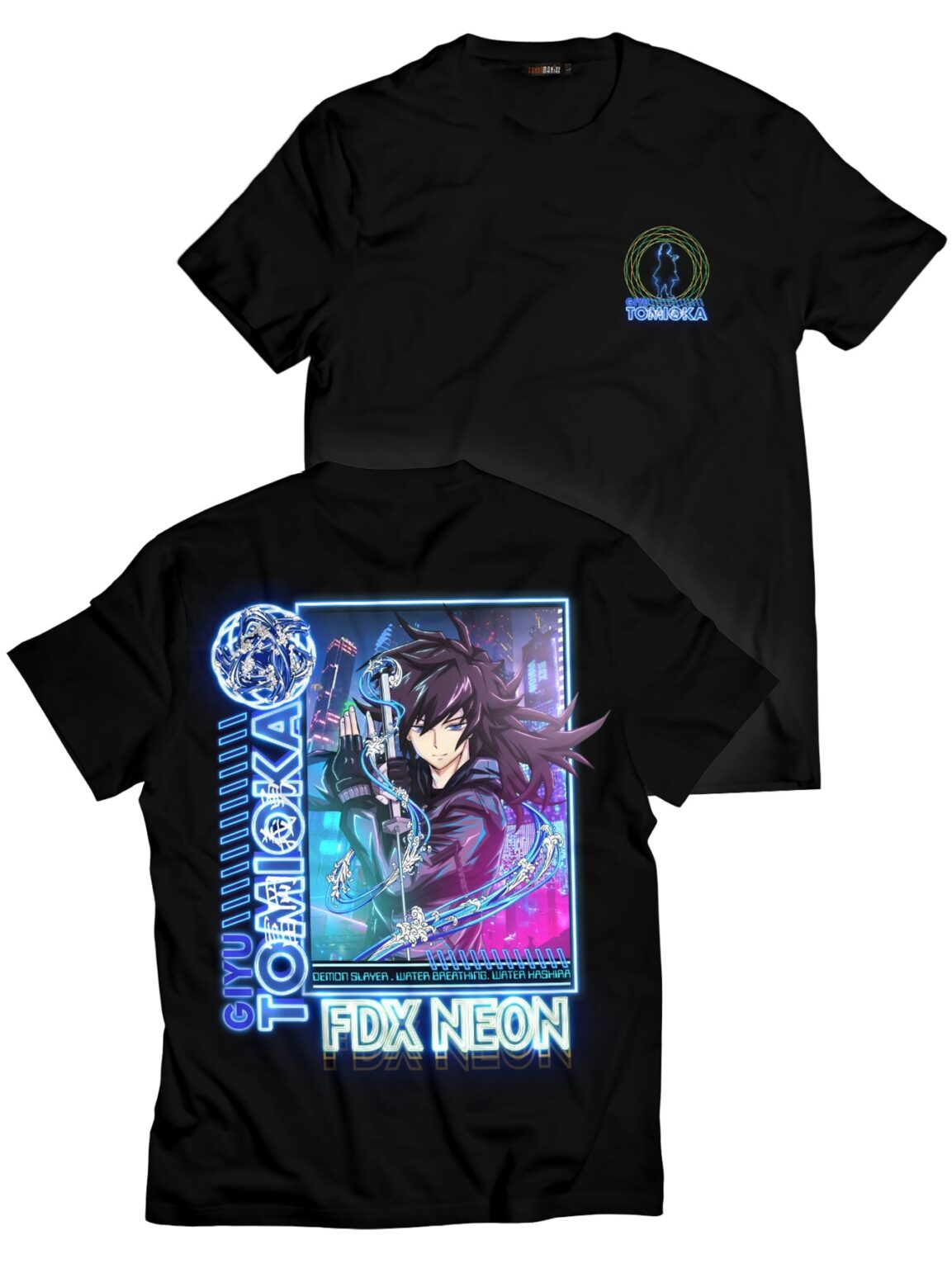 Giyu Neon Demon Slayer Anime Unisex T-Shirt