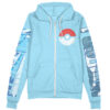 Glaceon Pokemon Streetwear Otaku Cosplay Anime Zip Hoodie