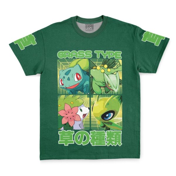 Hooktab Grass Type Pokemon Shirt Streetwear Anime T-Shirt