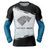 Hooktab House Stark Game of Thrones Long Sleeve Rash Guard Compression Shirt Cosplay Anime Gym Shirt