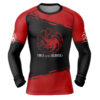 Hooktab House Targaryen Game of Thrones Long Sleeve Rash Guard Compression Shirt Cosplay Anime Gym Shirt