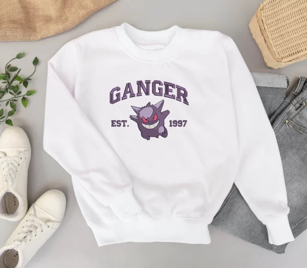 Ganger Embroidered Pokemon Anime Sweatshirt