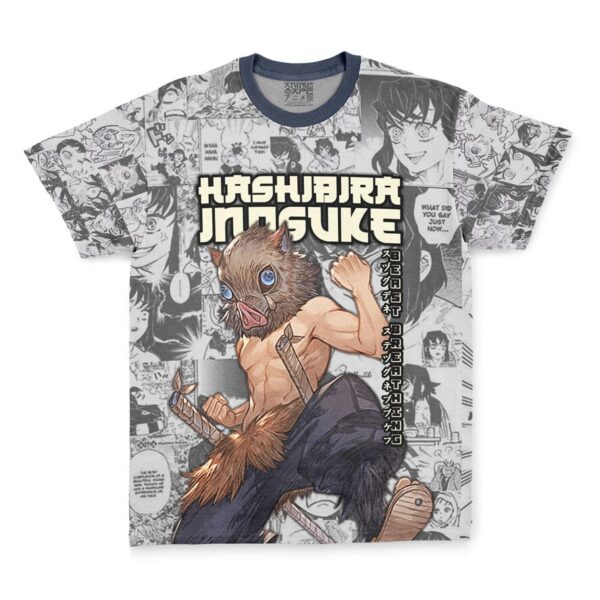 Hooktab Hashibira Inosuke Manga Collage Demon Slayer shirt Streetwear Anime T-Shirt