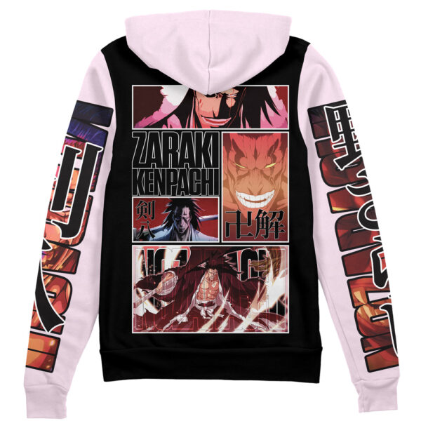 Zaraki Kenpachi TYBWA Bleach Streetwear Otaku Cosplay Anime Zip Hoodie