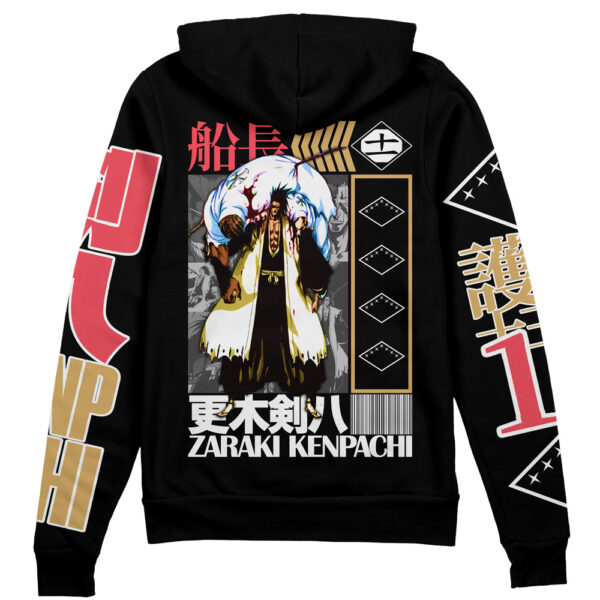 Zaraki Kenpachi TYBWA V2 Bleach Streetwear Otaku Cosplay Anime Zip Hoodie