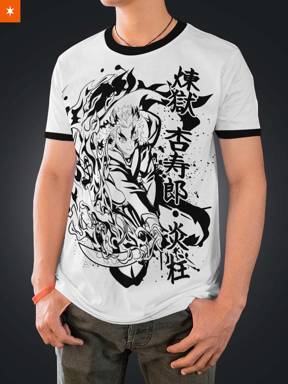 Kyojuro B&W Demon Slayer Anime Unisex T-Shirt