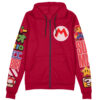 Mario Super Mario Streetwear Otaku Cosplay Anime Zip Hoodie