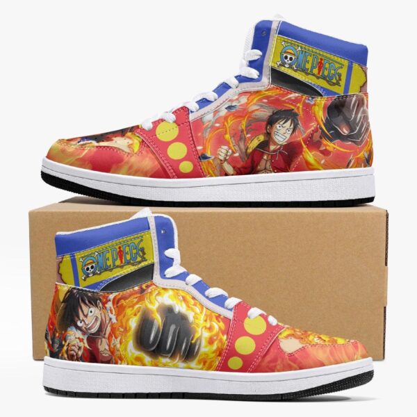 Monkey D. Luffy Red Hawk One Piece Mid 1 Basketball Shoes