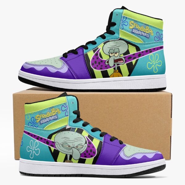 Mr. Squidward Q Tentacles SpongeBob Mid 1 Basketball Shoes