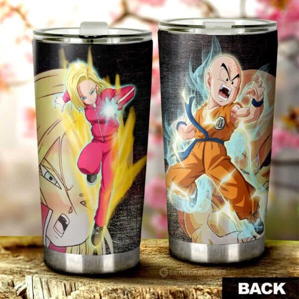 ndroid 18 And Krillin Stainless Steel Anime Tumbler Cup Custom Dragon Ball Anime