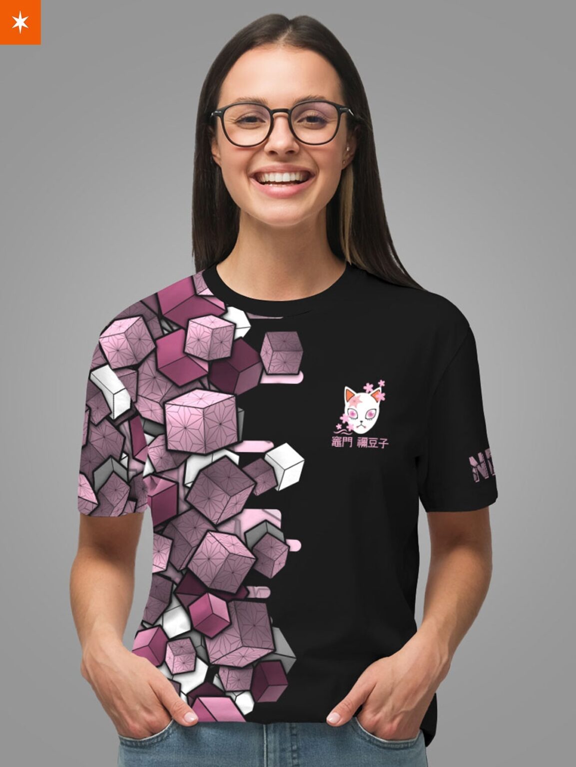 Nezuko Cube Demon Slayer Anime Unisex T-Shirt