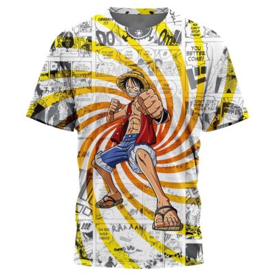 Hooktab Blazing Force Luffy One Piece Anime T-Shirt