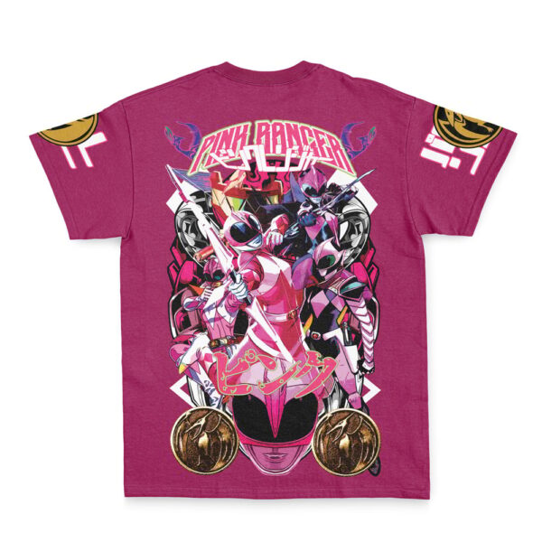 Hooktab Pink Ranger Mighty Morphin Power Rangers Streetwear Anime T-Shirt