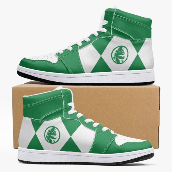 Power Rangers Green Mid 1 Basketball Shoes