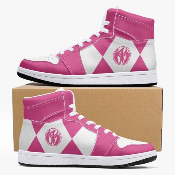 Power Rangers Pink Mid 1 Basketball Shoes