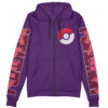 Psychic Type Pokemon Streetwear Otaku Cosplay Anime Zip Hoodie