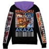 Rengoku vs Akaza Demon Slayer Streetwear Otaku Cosplay Anime Zip Hoodie