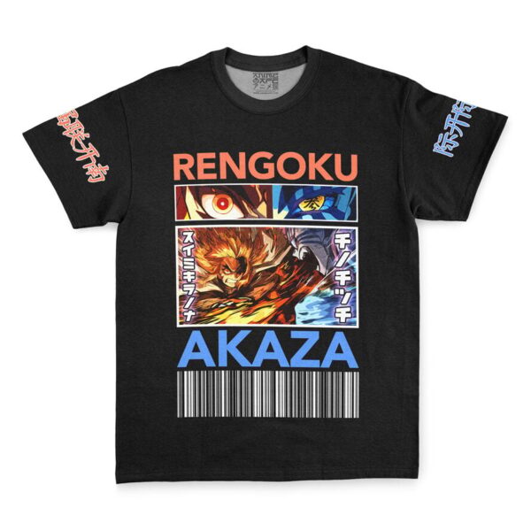 Hooktab Kyojuro Rengoku vs Akaza Demon Slayer shirt Streetwear Anime T-Shirt