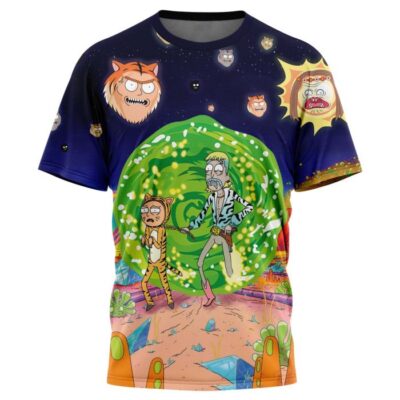 Hooktab Rick and Morty Tiger King Anime T-Shirt