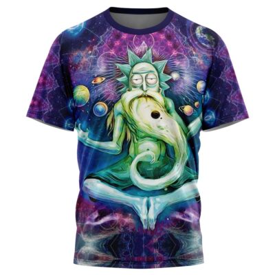 Hooktab Rick and Morty Trippy Cosmic Rick Anime T-Shirt