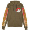 Rock Type Pokemon Streetwear Otaku Cosplay Anime Zip Hoodie