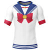 Hooktab Sailor Moon Short Sleeve Rash Guard Compression Shirt Cosplay Anime Gym Shirt