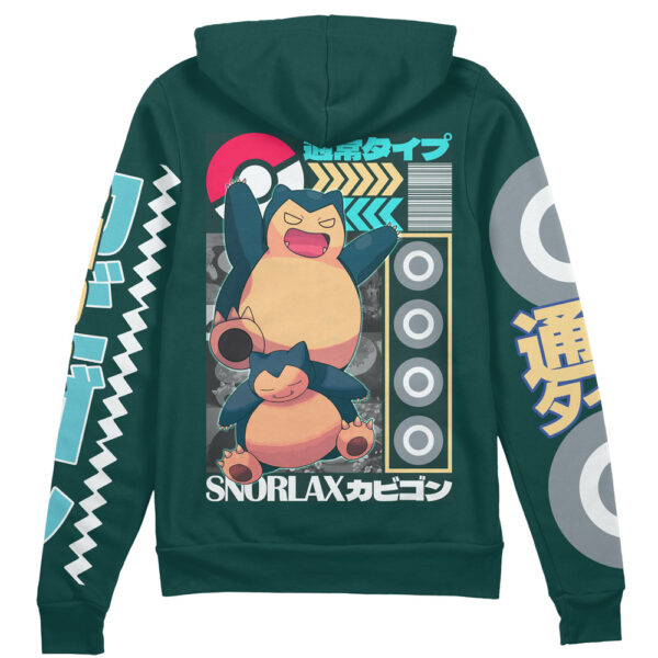 Snorlax V2 Pokemon Streetwear Otaku Cosplay Anime Zip Hoodie