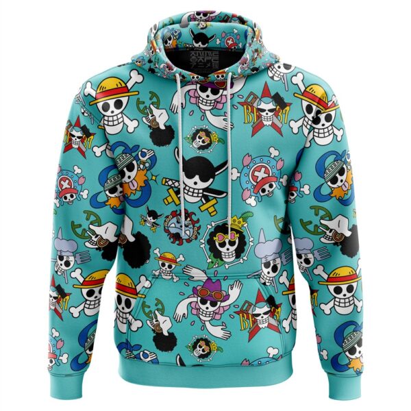 Hooktab Strawhats Jolly Roger One Piece Anime Hoodie