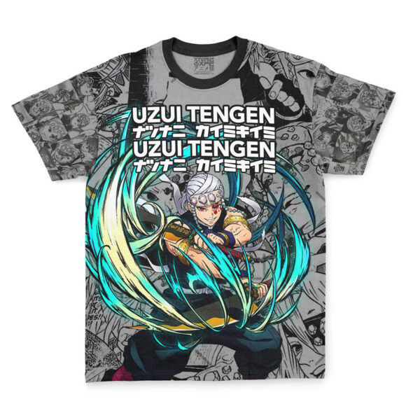 Hooktab Uzui Tengen Manga Collage Demon Slayer shirt Streetwear Anime T-Shirt